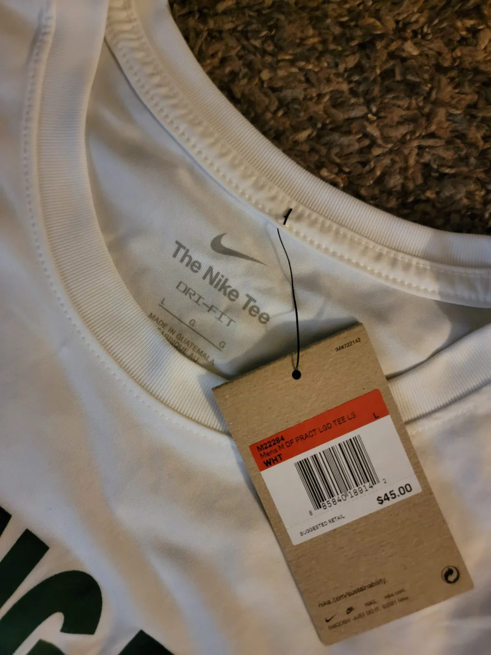 Nike White Long Sleeve 'NOTHING EASY.' Performance Tee - Portland State
